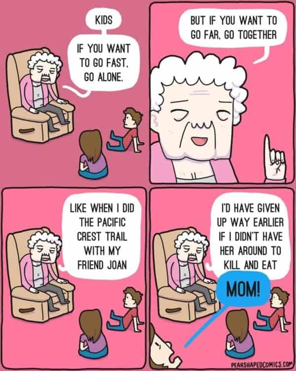 It’s called the buddy system Carol